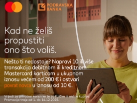 Ovih blagdana kupujte s Mastercard karticom Podravske banke i osvojite povrat novca!