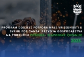 Javni pozivi iz Programa dodjele potpora male vrijednosti u svrhu poticanja razvoja gospodarstva na području županije