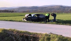 Kod Vukojevice 60-godišnji vozač sletio s ceste i pokupio prometni znak