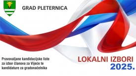 Pravovaljane kandidacijske liste za izbor članova za Vijeće te kandidature za gradonačelnika Pleternice