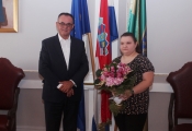 Prijem Željke Ivanović pobjednice natječaja „Volim svoju županiju“