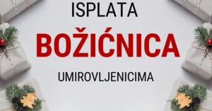 Isplata Božićnica za umirovljenike grada Požege - podnošenje zahtjeva od 7. do 25. studenoga