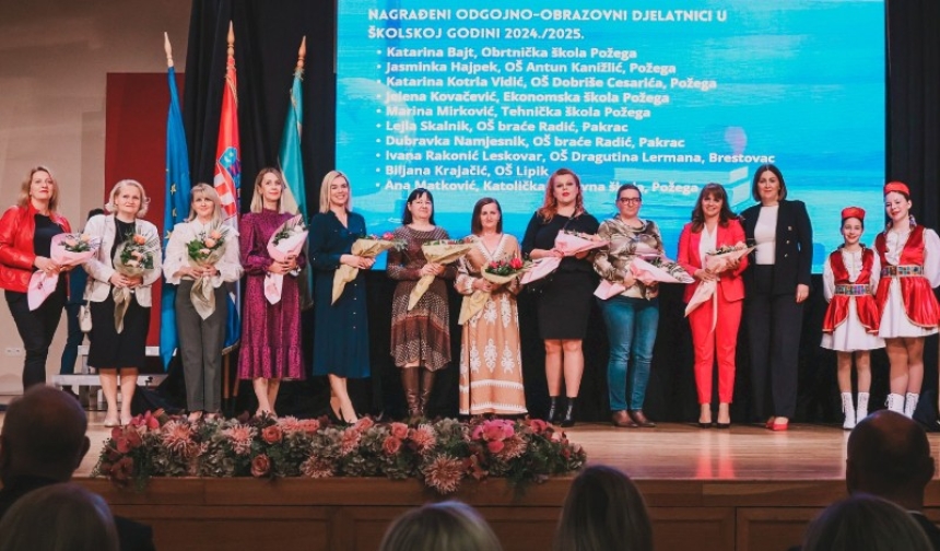 Požeško-slavonska županija nagradila najuspješnije učenike i odgojno-obrazovne djelatnike u prošloj školskoj godini