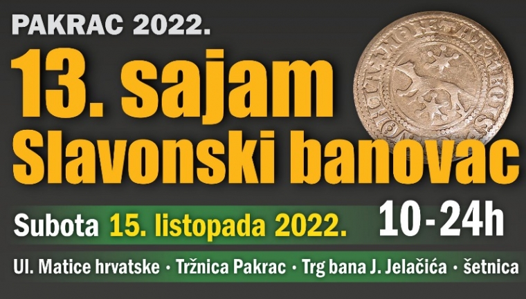 Najavljen 13. Sajam „Slavonski banovac“ u  Pakracu za subotu 15. 10.