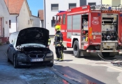 Zapalio se BMW u vožnji, vatrogasci uspješno intervenirali i ugasili ga