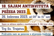 Najavljen 18. &quot;Sajam antikviteta Požega 2023.&quot; na Trgu sv. Trojstva u subotu 26. kolovoza