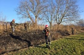 Požar na neobrađenom poljoprivrednom zemljištu u blizini naselja Golo Brdo