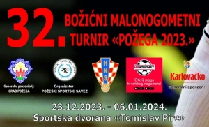 Za 32. Božićni malonogometni turnir "Požega 2023" prijavilo se 109 ekipa u 7 kategorija