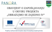 Obavijest o zapošljavanju u okviru projekta „Obrazujmo se zajedno IV“