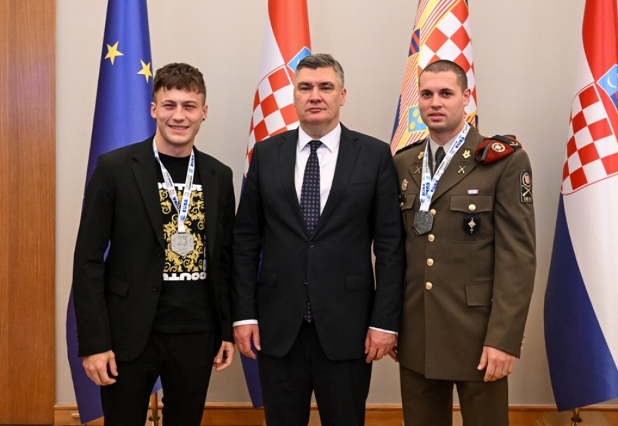 KBK Borac Požega - Babić i Gucić primljeni kod predsjednika RH Zorana Milanovića kao osvajači svjetskih medalja