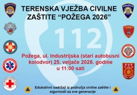 Povodom Dana civilne zaštite pokazna vježba svih žurnih službi i civilne zaštite "Požega 2026" 25. veljače od 11 sati