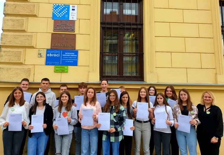 Dodjela međunarodnih certifikata „Fit in Deutsch A1“ Goethe Instituta Zagreb učenicima OŠ Antuna Kanižlića