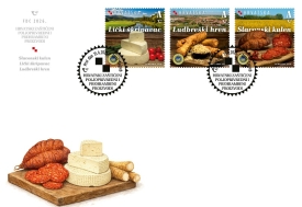 Slavonski kulen, sir lički škripavac i ludbreški hren motivi poštanskih maraka iz serije „Hrvatski zaštićeni poljoprivredni i prehrambeni proizvodi“