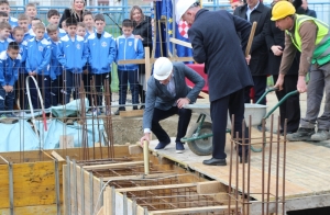 Svečano položen kamen temeljac za izgradnju sportskih prostorija i tribine na stadionu NK "Slavonije" Požega