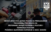 Otvorena dva Javna poziva za projekte javnih potreba u kulturi te za projekte javnih potreba u tehničkoj kulturi