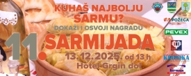 Najavljena tradicionalna i TV-popularna 11. &quot;Sarmijada u Požegi&quot; za subotu 13. prosinca u Hotelu Grgin dol